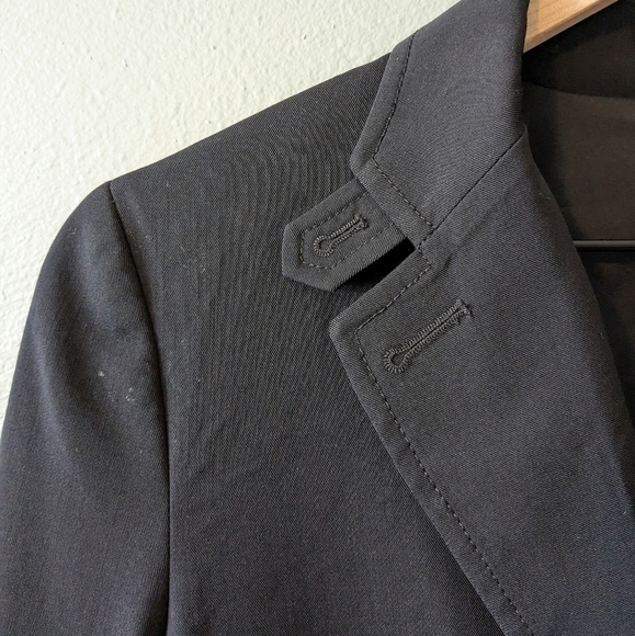 theory black wool blazer size 8 - Picture 3 of 7